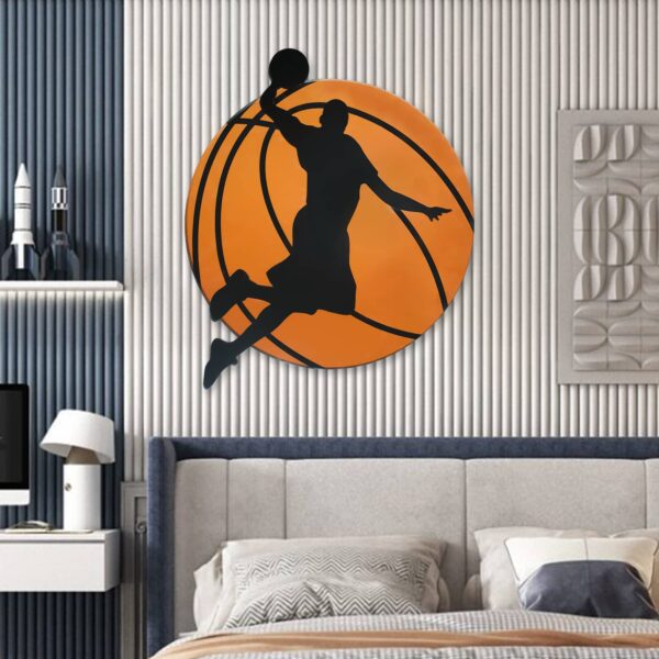 Acrylic NBA wall art piece for modern bedroom decoration