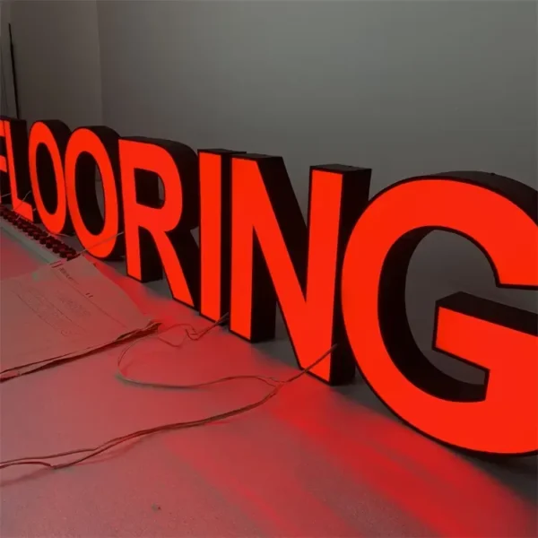 Custom Red LED Illuminated Signage