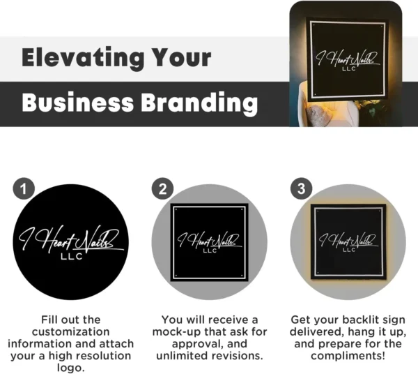 Custom Backlit Sign - Enhance Your Business Branding with Elegance.