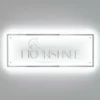 Sophisticated and sleek sign with subtle illumination and clean typography, ideal for creating a professional and welcoming environment in beauty studios.