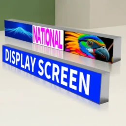 High-definition full-color LED display screen with vibrant colors and customizable visuals, ideal for advertisements and presentations.